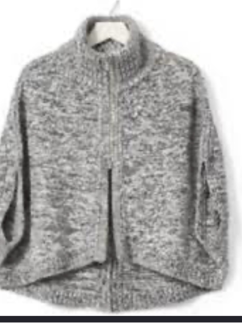 Vintage Banana Republic Gray Marled Zip-Front Knit Cardigan